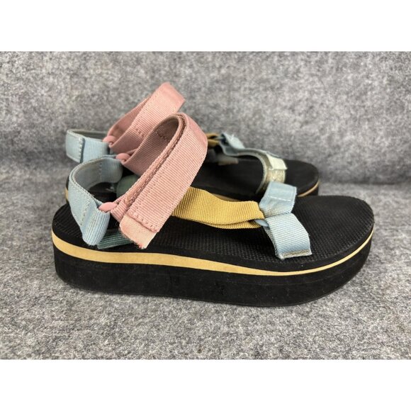 Teva Flatform Universal Sandals Womens Size 7 Multicolor Platform Strappy - Picture 3 of 7